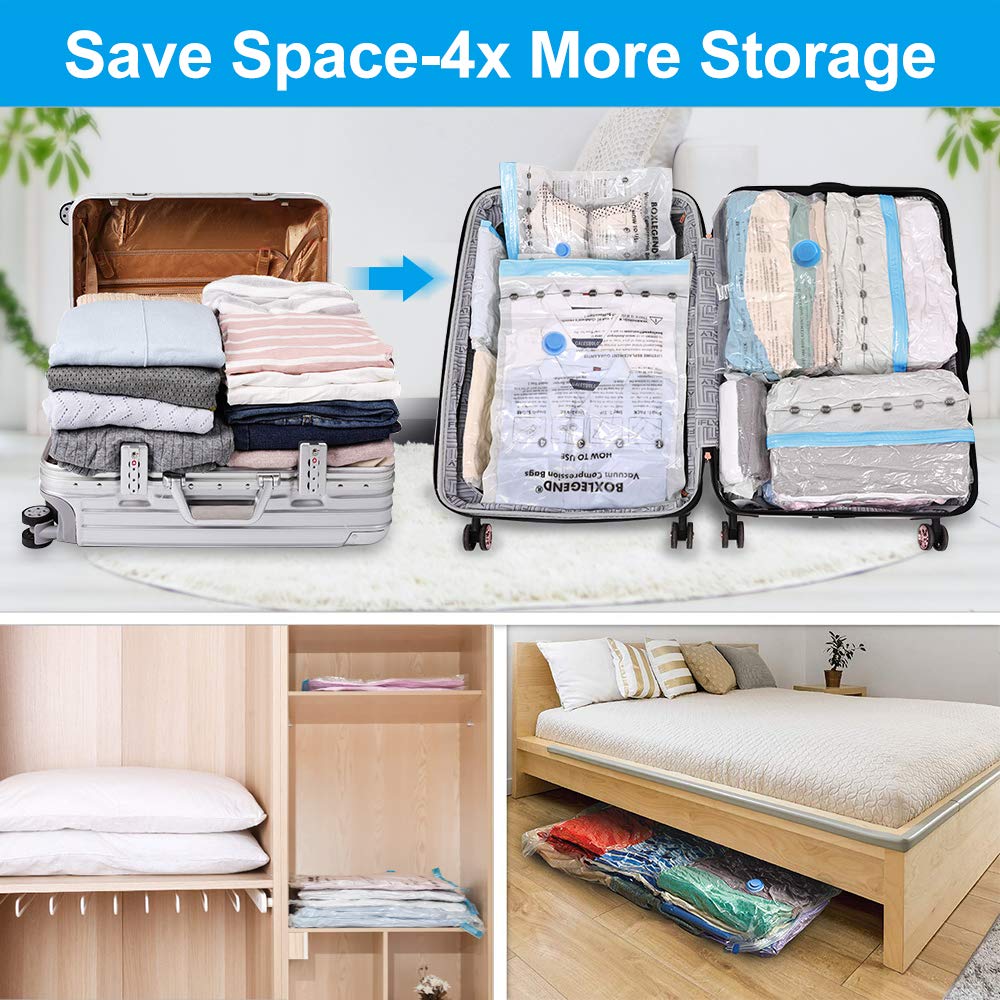 Spacesaver Vacuum Storage Bags (Jumbo 6-Pack) Save 80% on Clothes