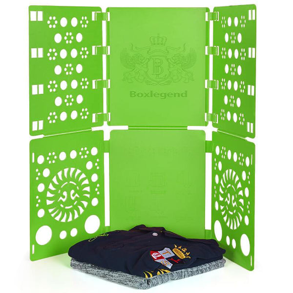 Boxlegend V3 Shirt Folding Board t Shirts Clothes Folder-Solid Color Upgrade Style Green