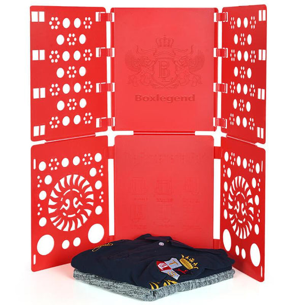 Boxlegend V3 Shirt Folding Board t Shirts Clothes Folder-Solid Color Upgrade Style Red