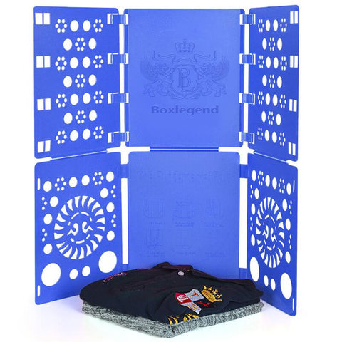 Boxlegend V3 Shirt Folding Board t Shirts Clothes Folder-Solid Color Upgrade Style Blue