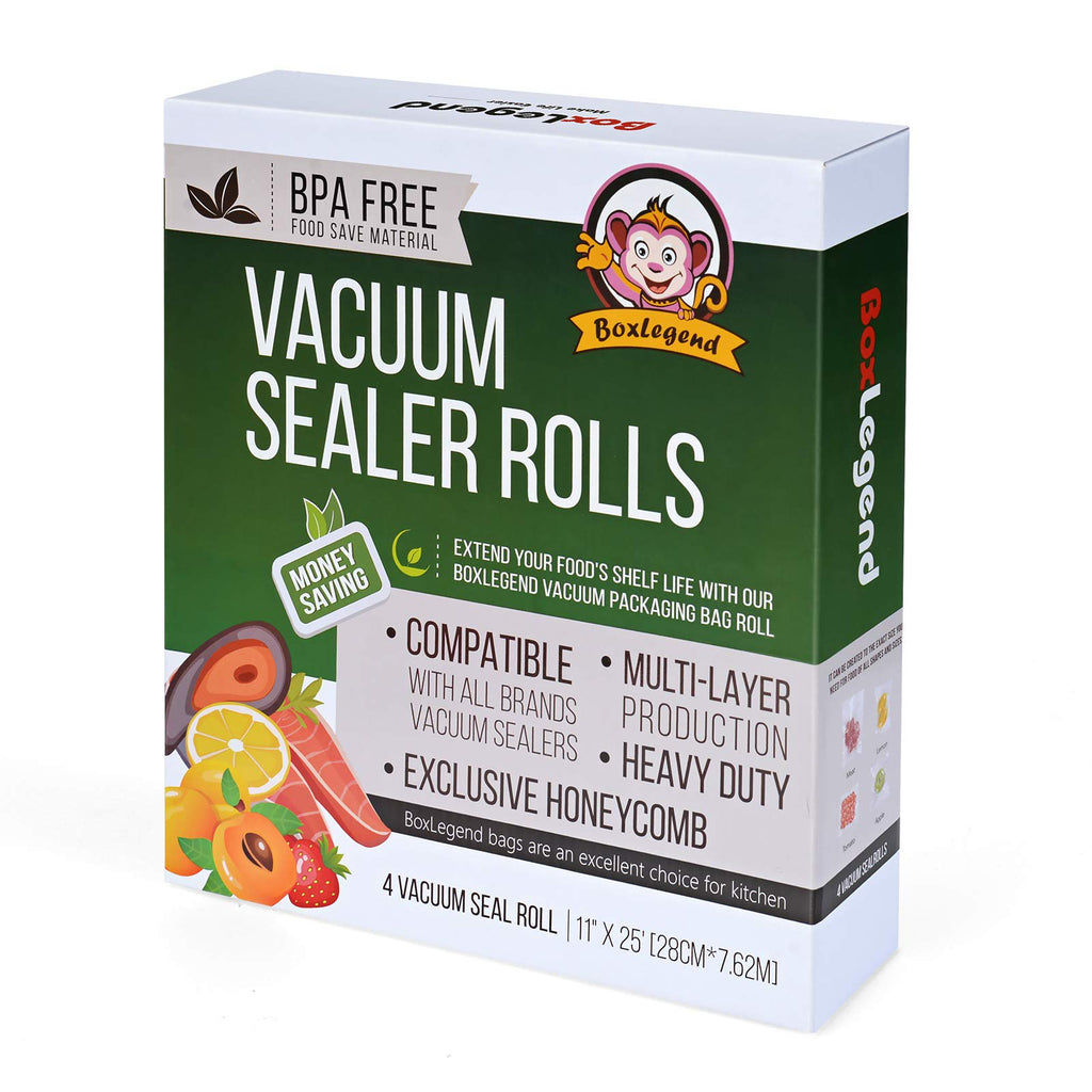 11x9' 2 Rolls Vacuum Sealer Bags For Food ,Sealegends Food Saver Bags