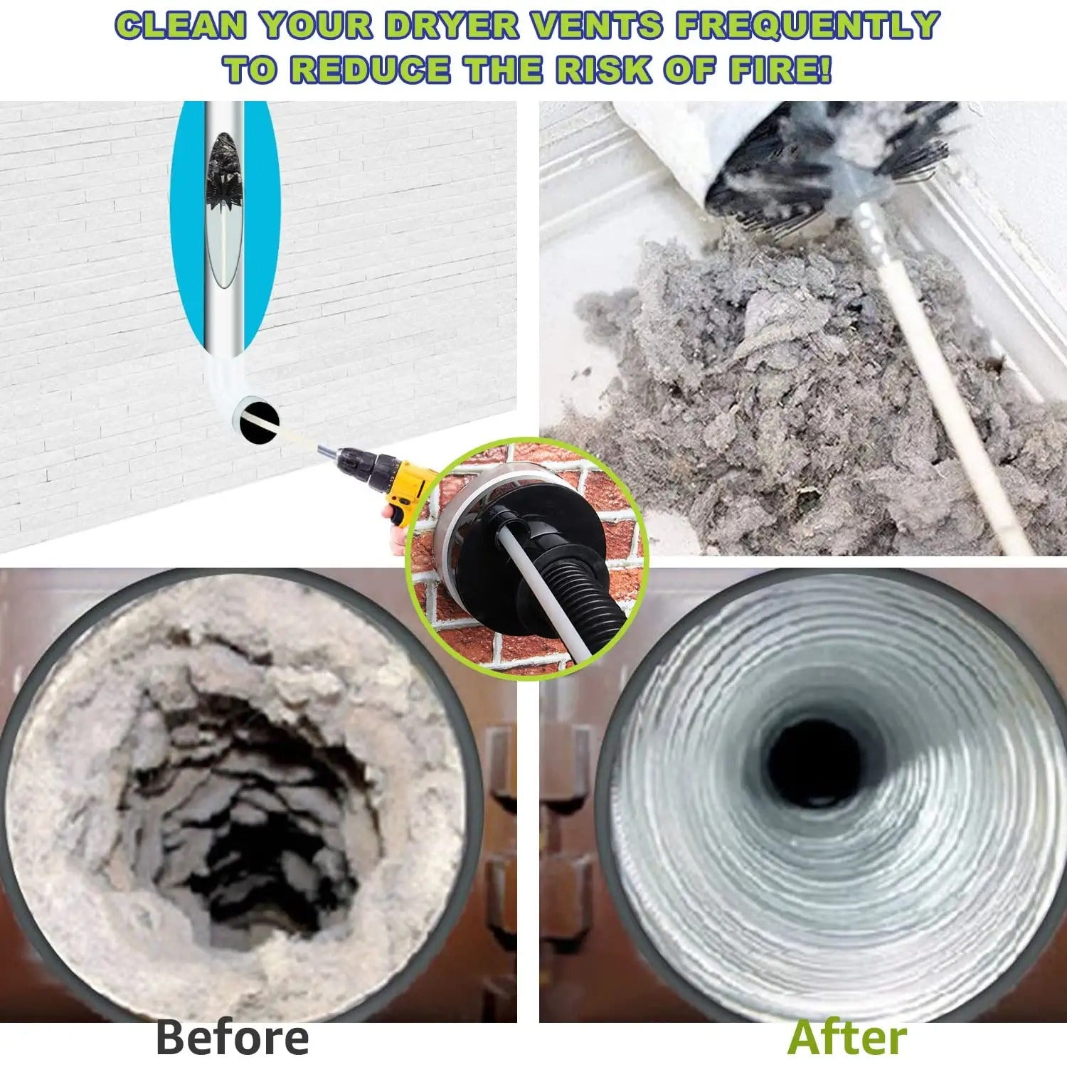 Boxlegend Dryer Vent Cleaner kit Dryer Vent Brush BoxLegend