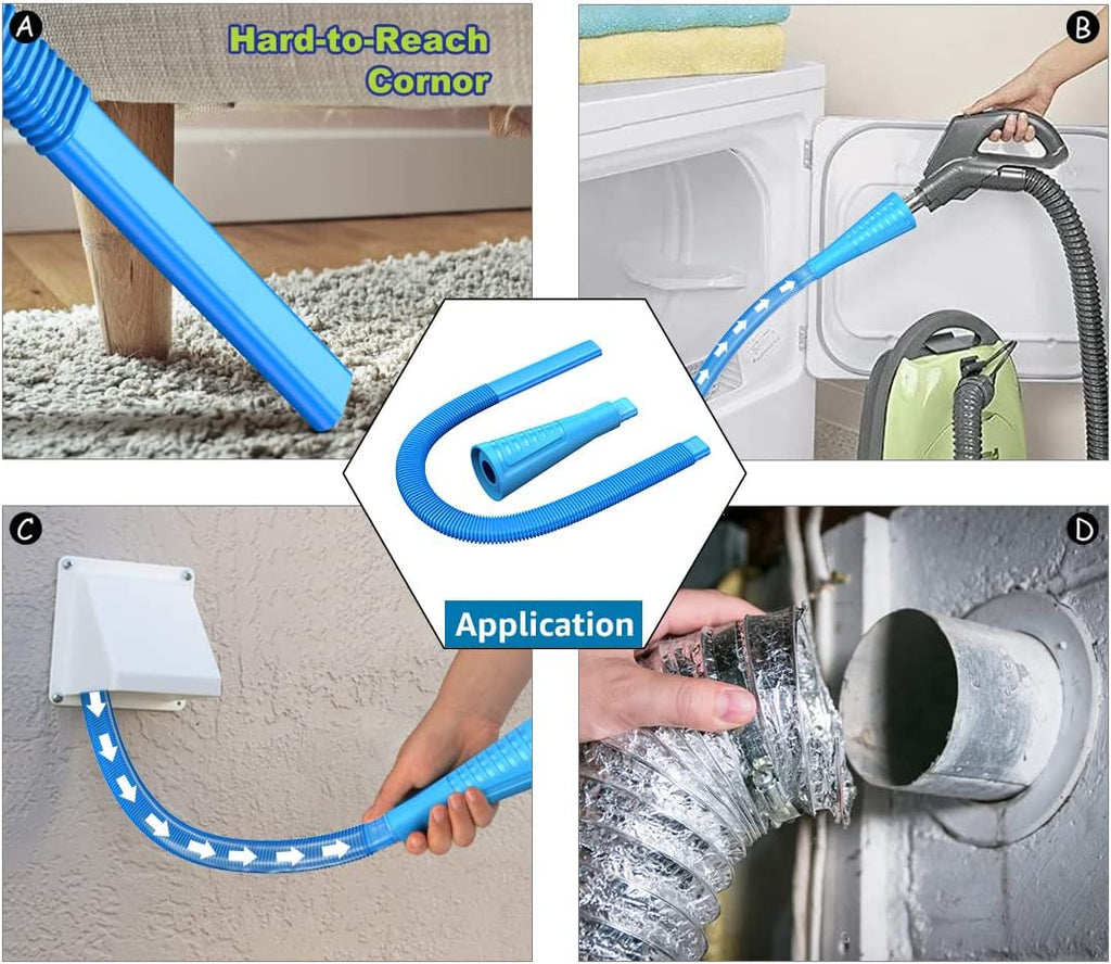 ✨BRAND NEW✨2 Pack Dryer Lint Vacuum Attachment & Flexible Dryer Lint Brush  Dryer Vent Cleaner Kit - Dryers, Facebook Marketplace