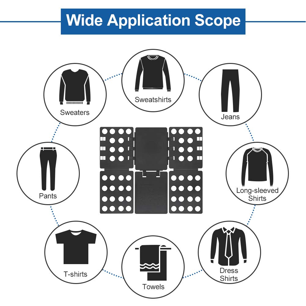 T Shirt Folder Folding Board for T-Shirts/Dress/Shirts/Towels Garments  Laundry